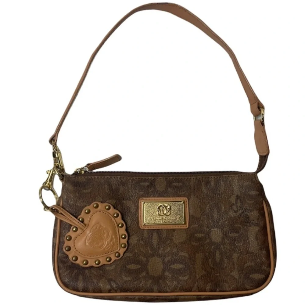 Original Sharif Luxury Purse Classic Logo Design Handbag Neutral Brown Gold Tan